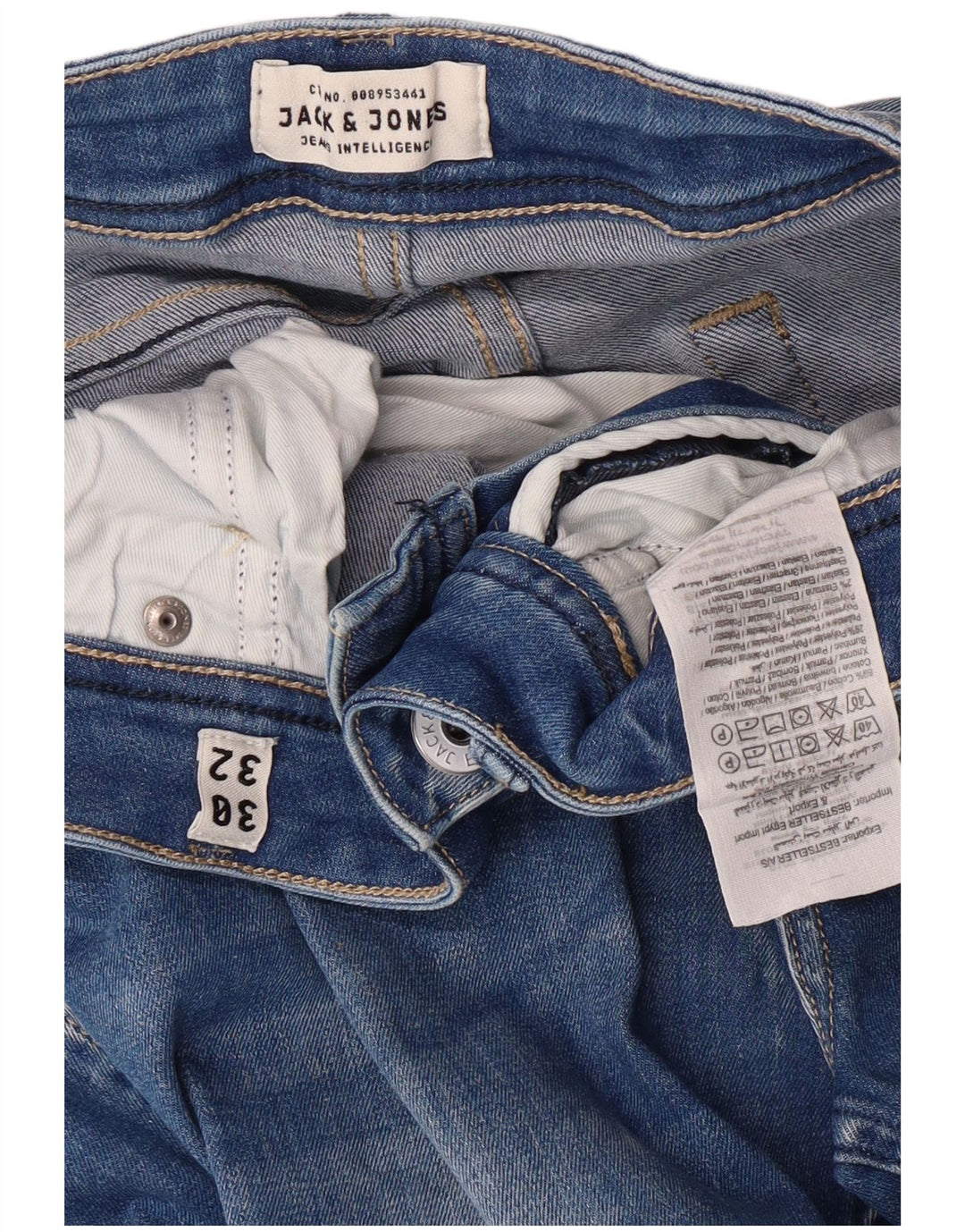 Jack & Jones Herre Tim Slim Jeans W30 L32 Blå Bomuld