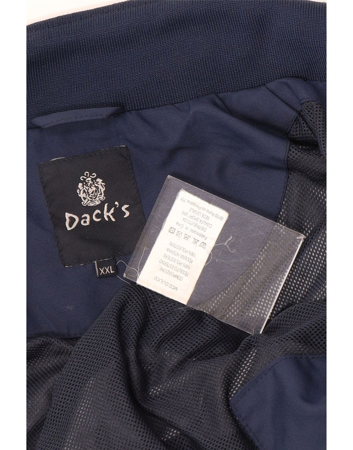 Dacks Herre Bomber Jacket UK 44 2XL Navy Blue Polyester