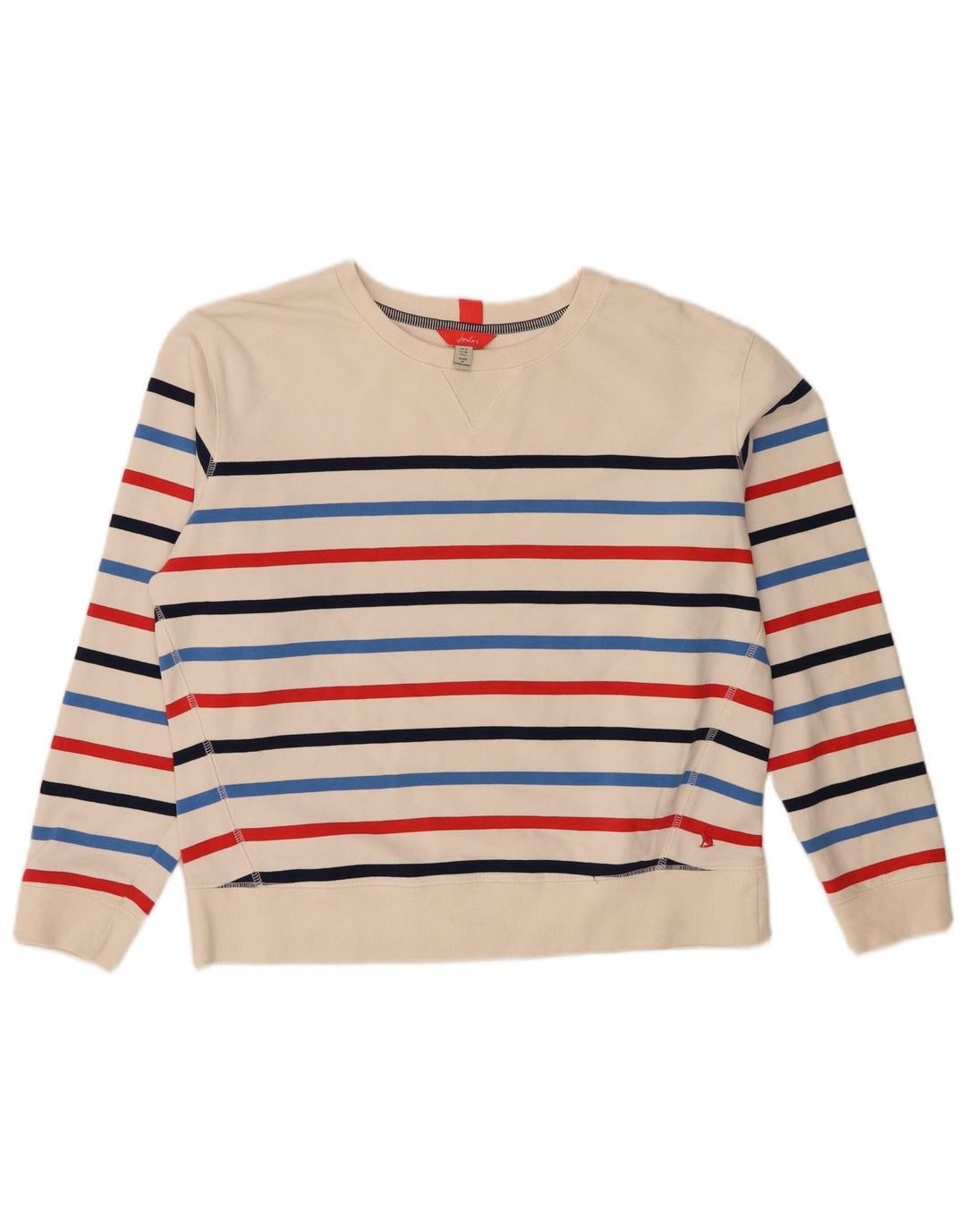 Joules Dame Oversized Sweatshirt Jumper UK 10 Small Off White Stribet