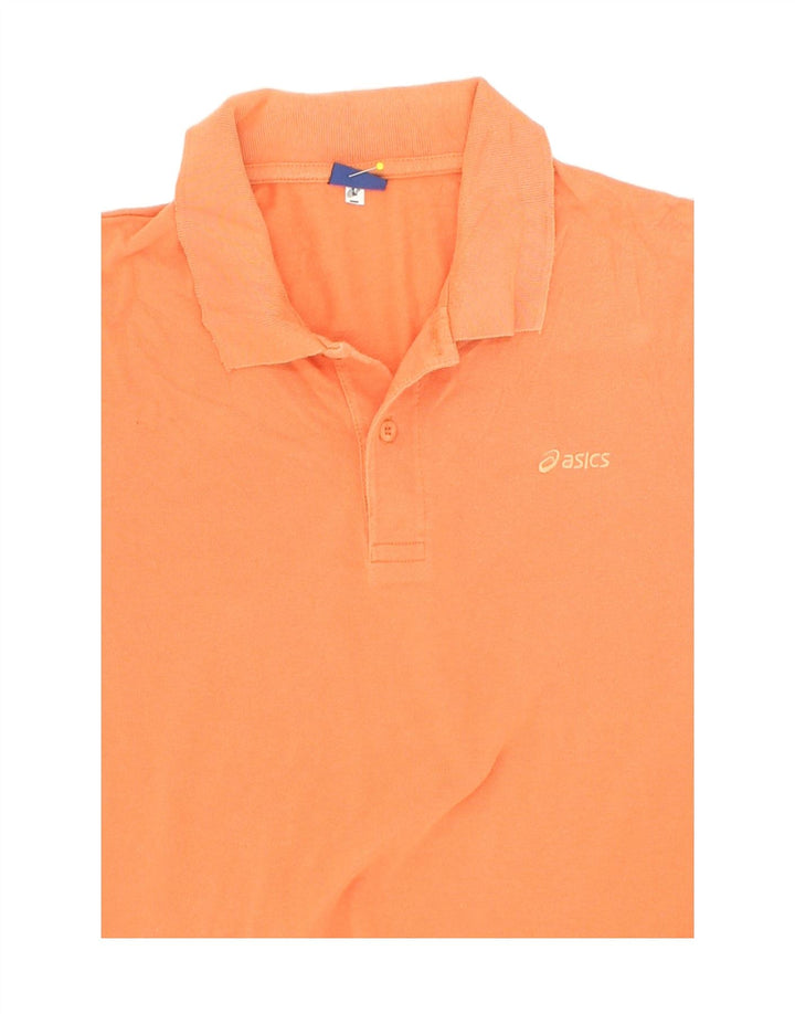 ASICS Mens Polo Shirt Large Orange Cotton Vintage Asics and Second-Hand Asics from Messina Hembry 