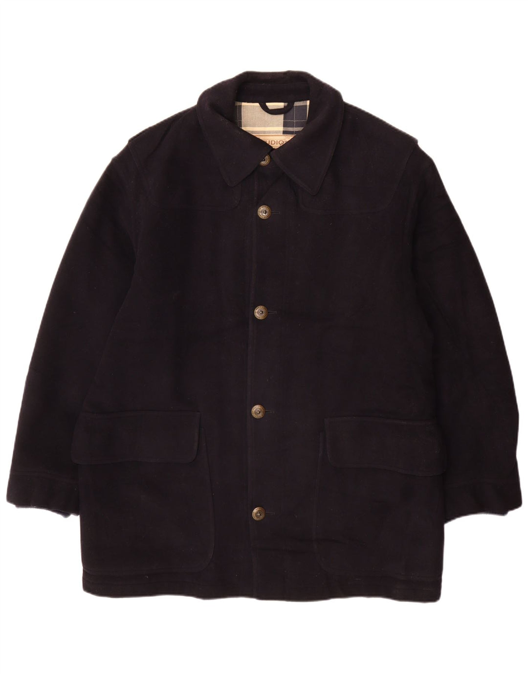 Ferre Herre Overfrakke IT 50 Large Navy Blue Virgin Wool