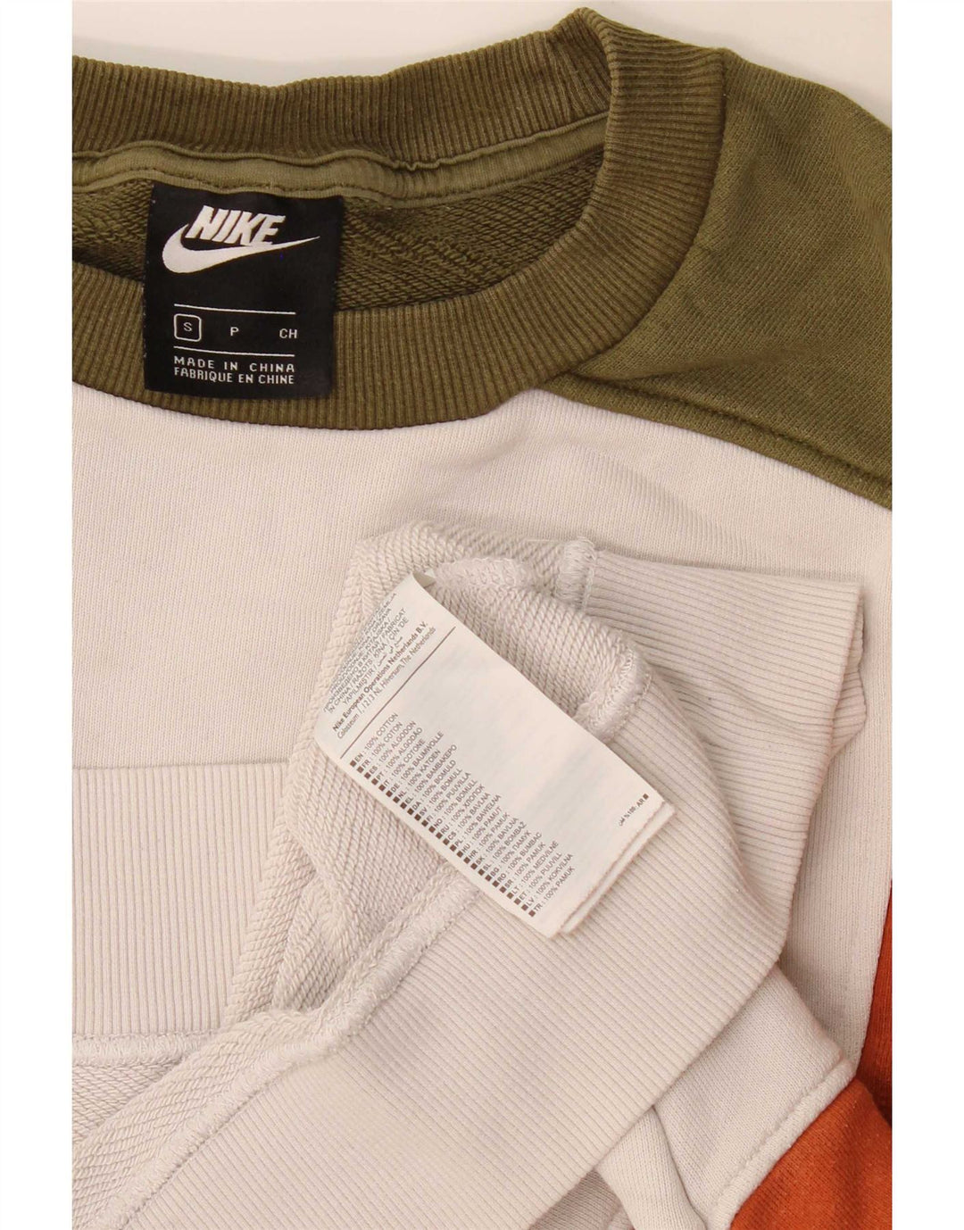 Nike Sweatshirt til mænd, lille flerfarvet Colourblock Bomuld