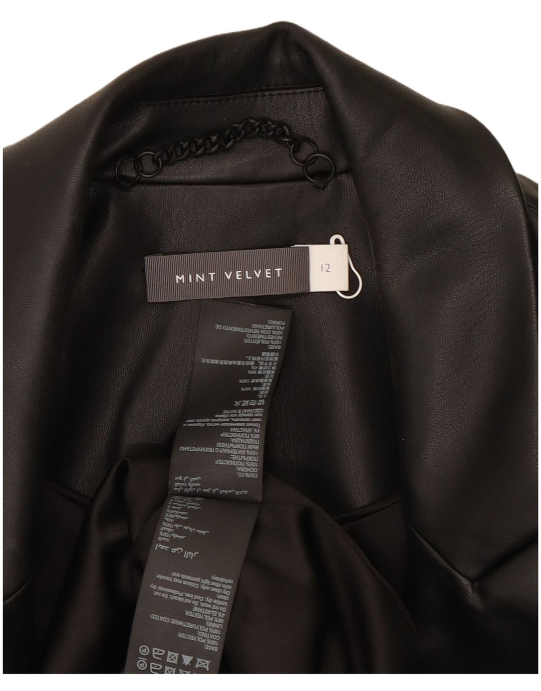 MINT VELVET Dame Dobbeltradet Blazer Jacket UK 12 Medium Sort