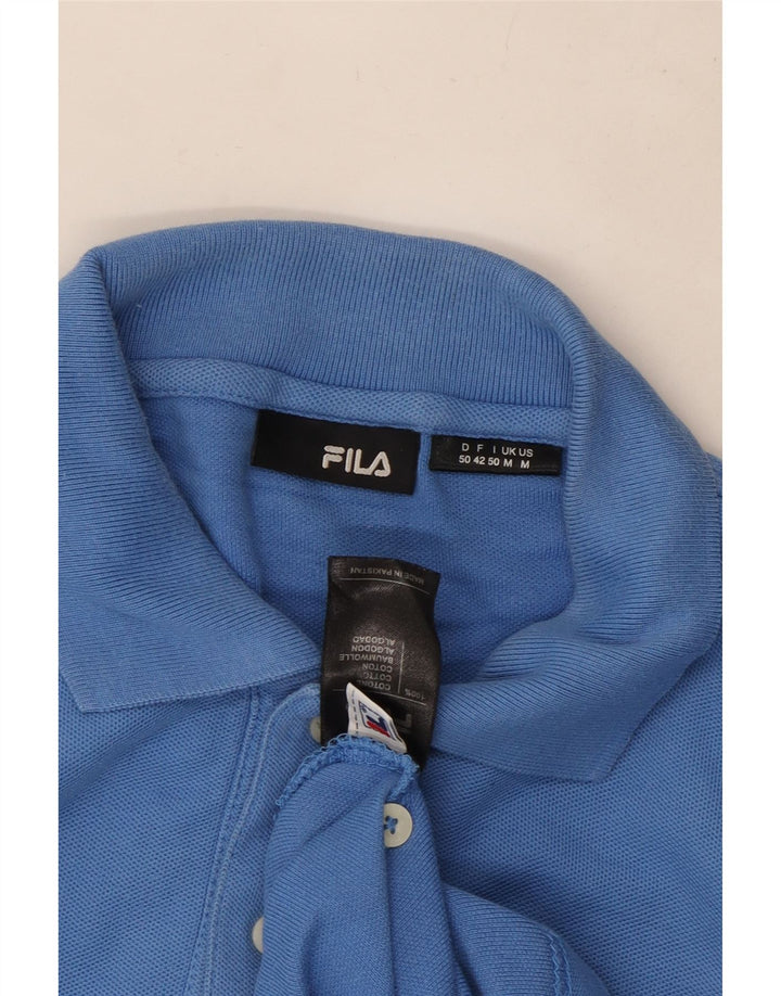 Fila Langærmet Polo Shirt til mænd mellemblå bomuld
