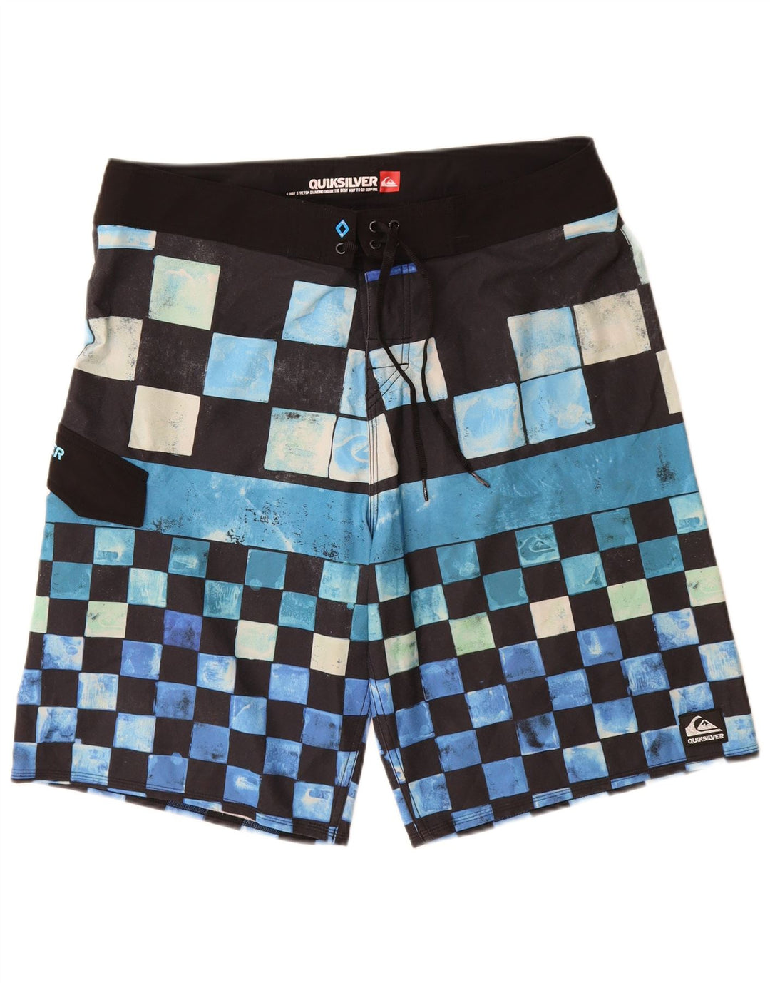 Quiksilver Badeshorts til mænd store blå geometrisk polyester