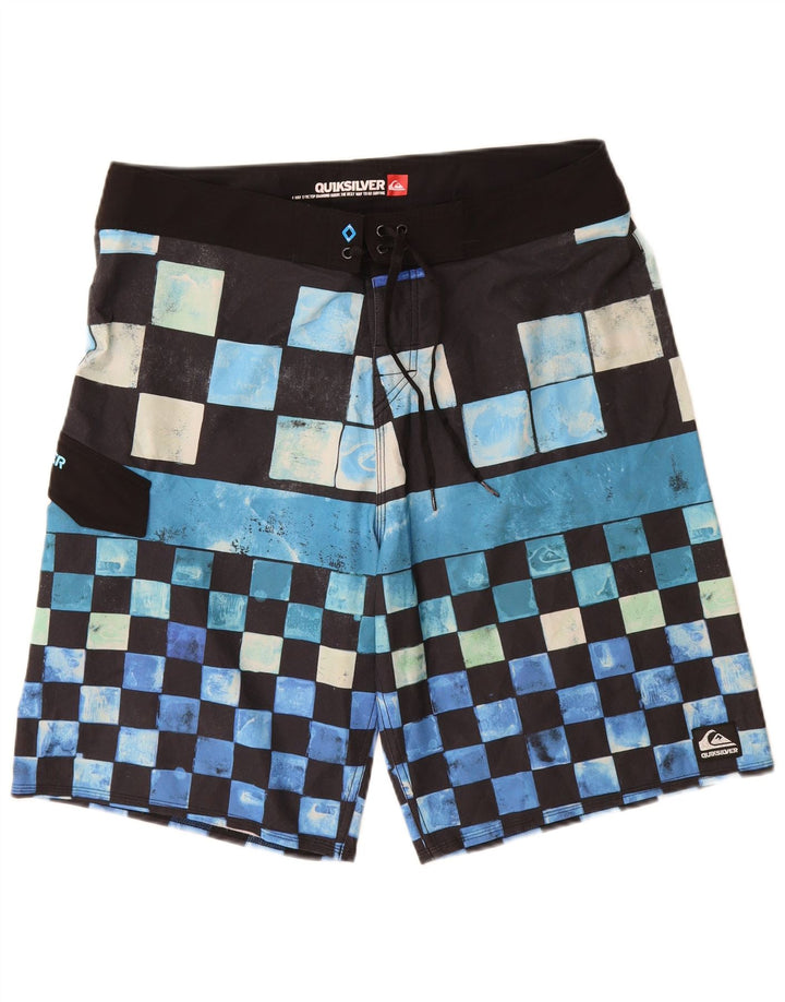Quiksilver Badeshorts til mænd store blå geometrisk polyester