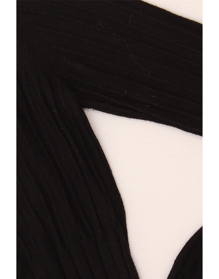 Marks & Spencer Dame V-hals sweater UK 8 Small Black Viscose