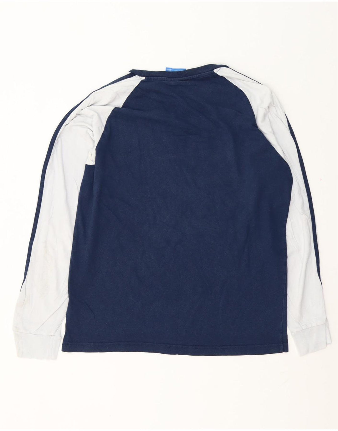 ADIDAS Herre grafisk top langærmet stor marineblå colourblock bomuld