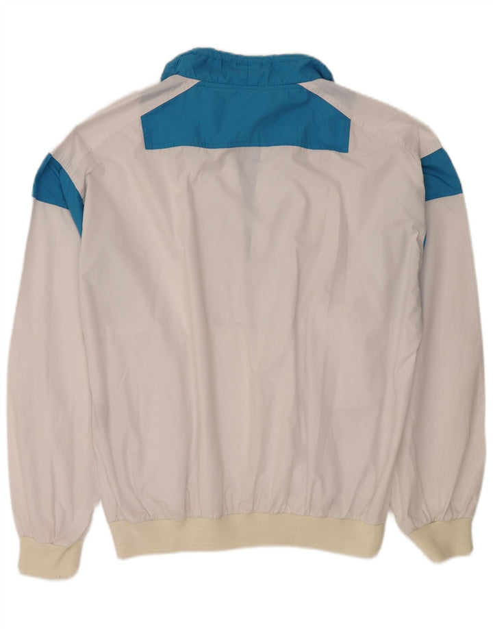 VINTAGE Mens Pullover Tracksuit Top Jacket XL White Colourblock