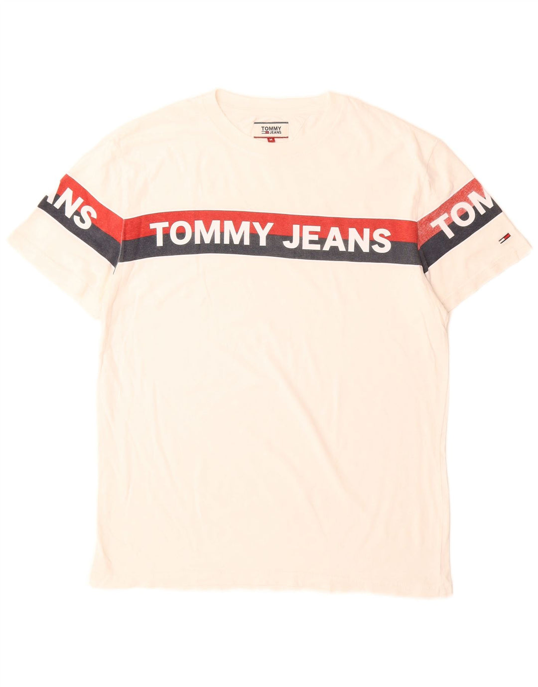 Tommy Hilfiger Herre grafisk T-shirt Top Medium White