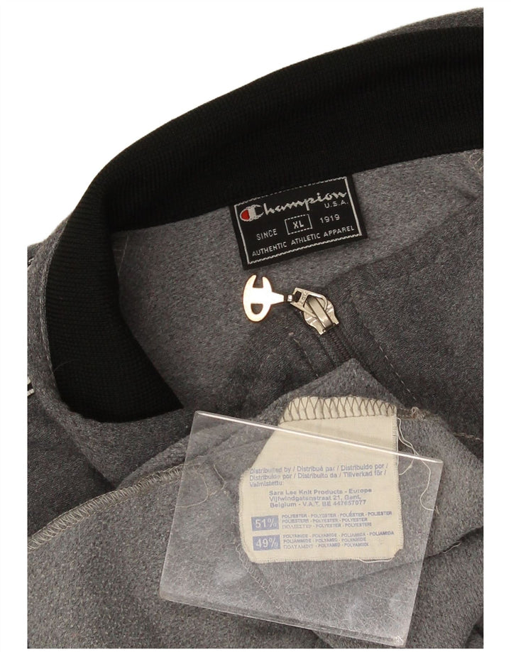Champion Herre grafisk træningsdragt Topjakke XL Grå Colourblock Polyester