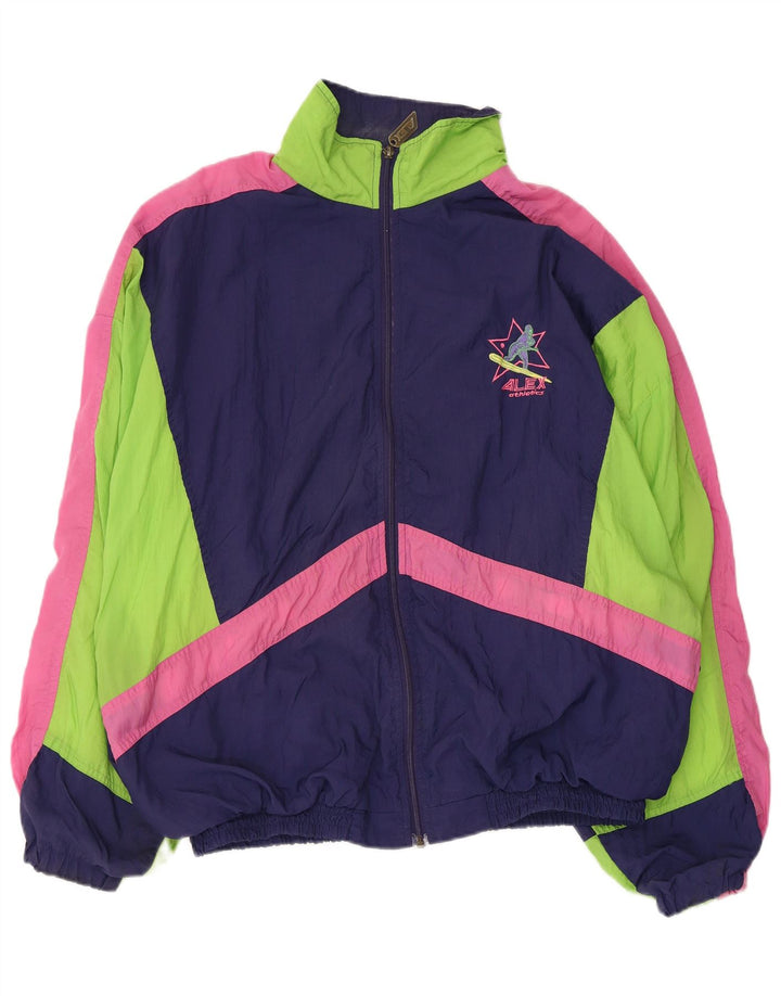 ALEX ATHLETICS Træningsdragt til mænd Topjakke 2XL Navy Blue Colourblock