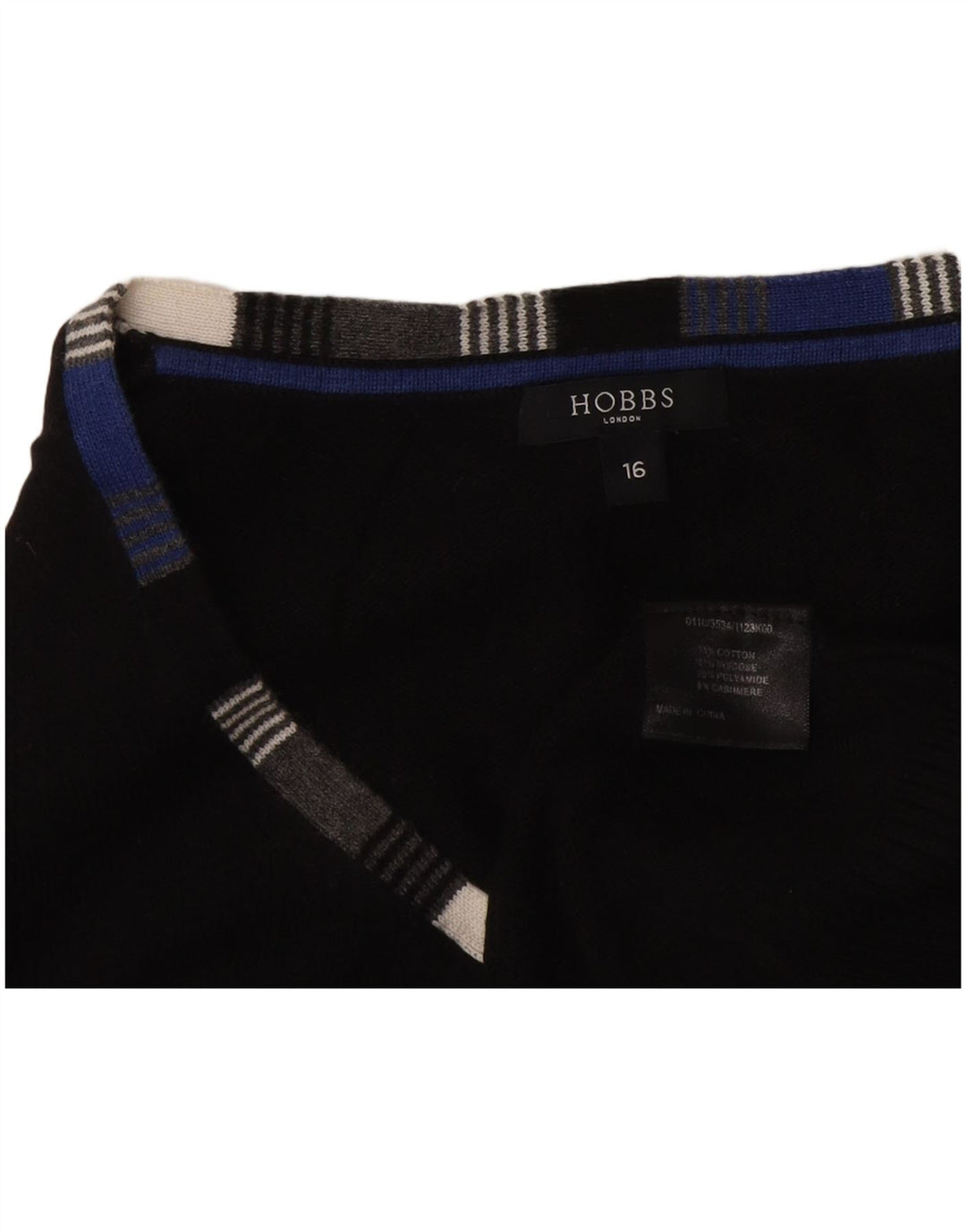 Hobbs Damevest Top UK 16 Stor Sort Bomuld
