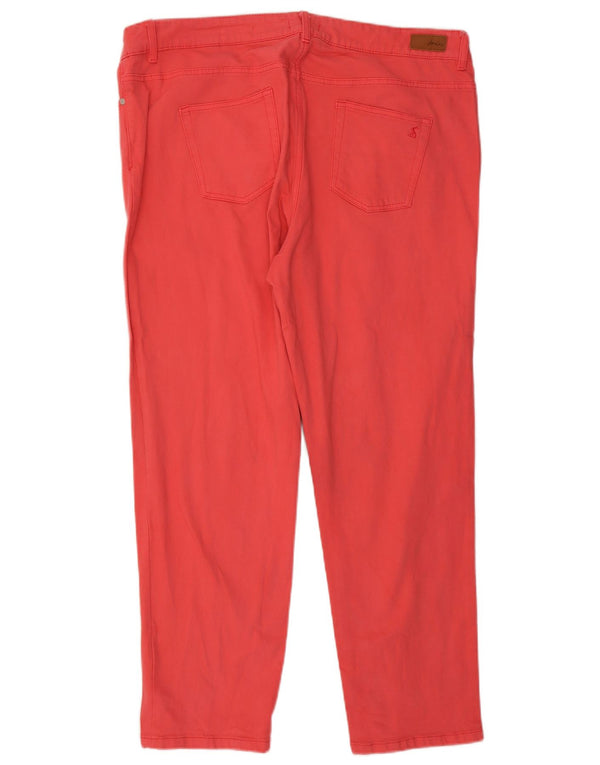 Joules Womens Girlfriend Slim Jeans UK 18 XL W38 L29 Rød Bomuld