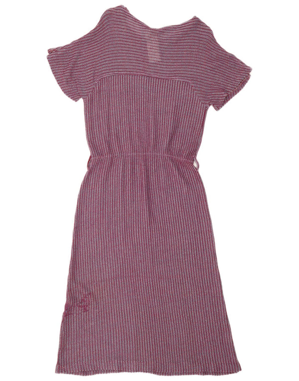 Vintage Dame A-Line Kjole IT 46 Stor Lilla Stribet