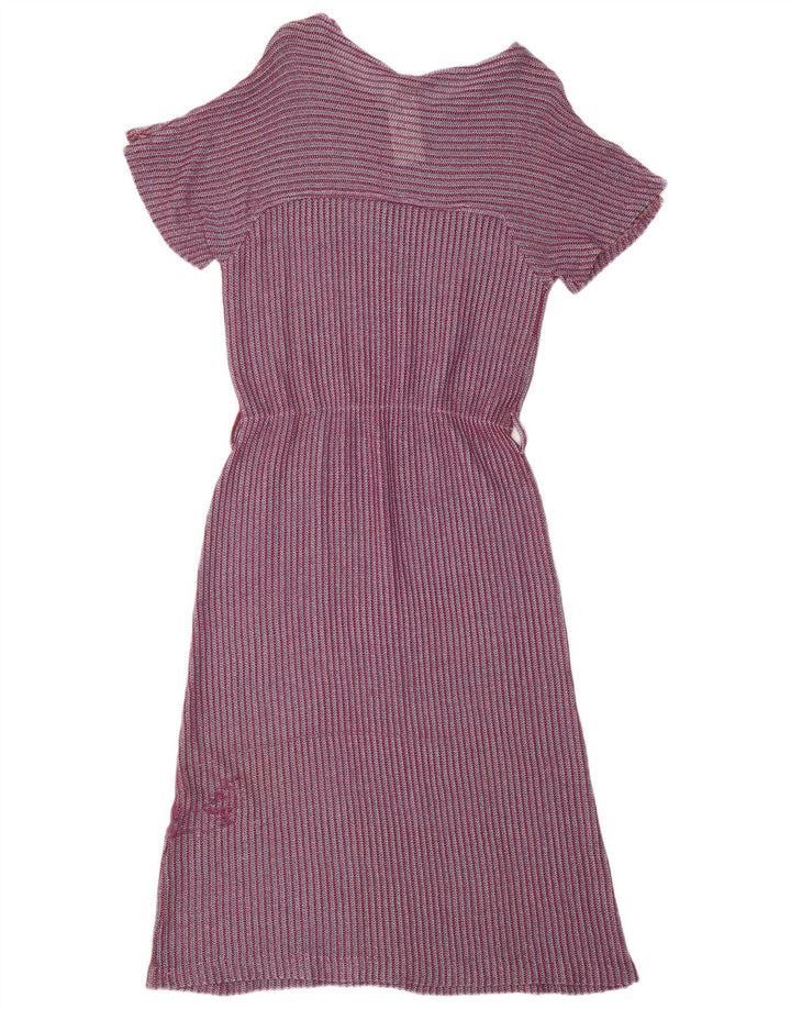 Vintage Dame A-Line Kjole IT 46 Stor Lilla Stribet