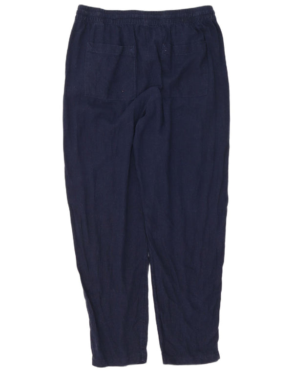 Marks & Spencer kvinders højtaljede chinobukser UK 14 Large W32 L28 Navy B