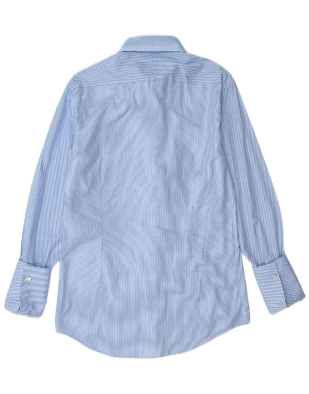 Moss 1851 Herre Slim Fit formel skjorte størrelse 38 15 Medium Blue Houndstooth