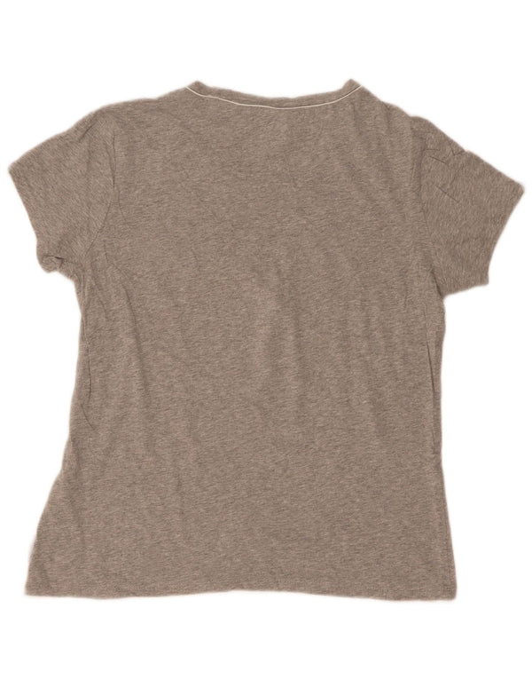 Champion Dame Easy Fit grafisk T-shirt Top UK 14 Large Grey Flecked