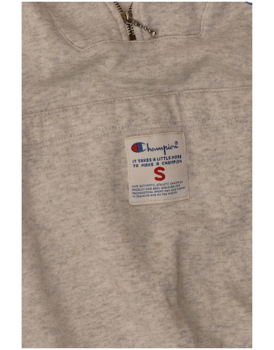 CHAMPION Dame Oversized grafisk hættetrøje trøje UK 10 Small Grey