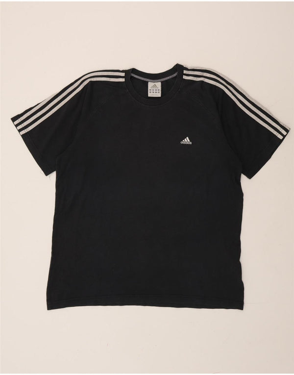 Adidas herre T-shirt top XL marineblå bomuld