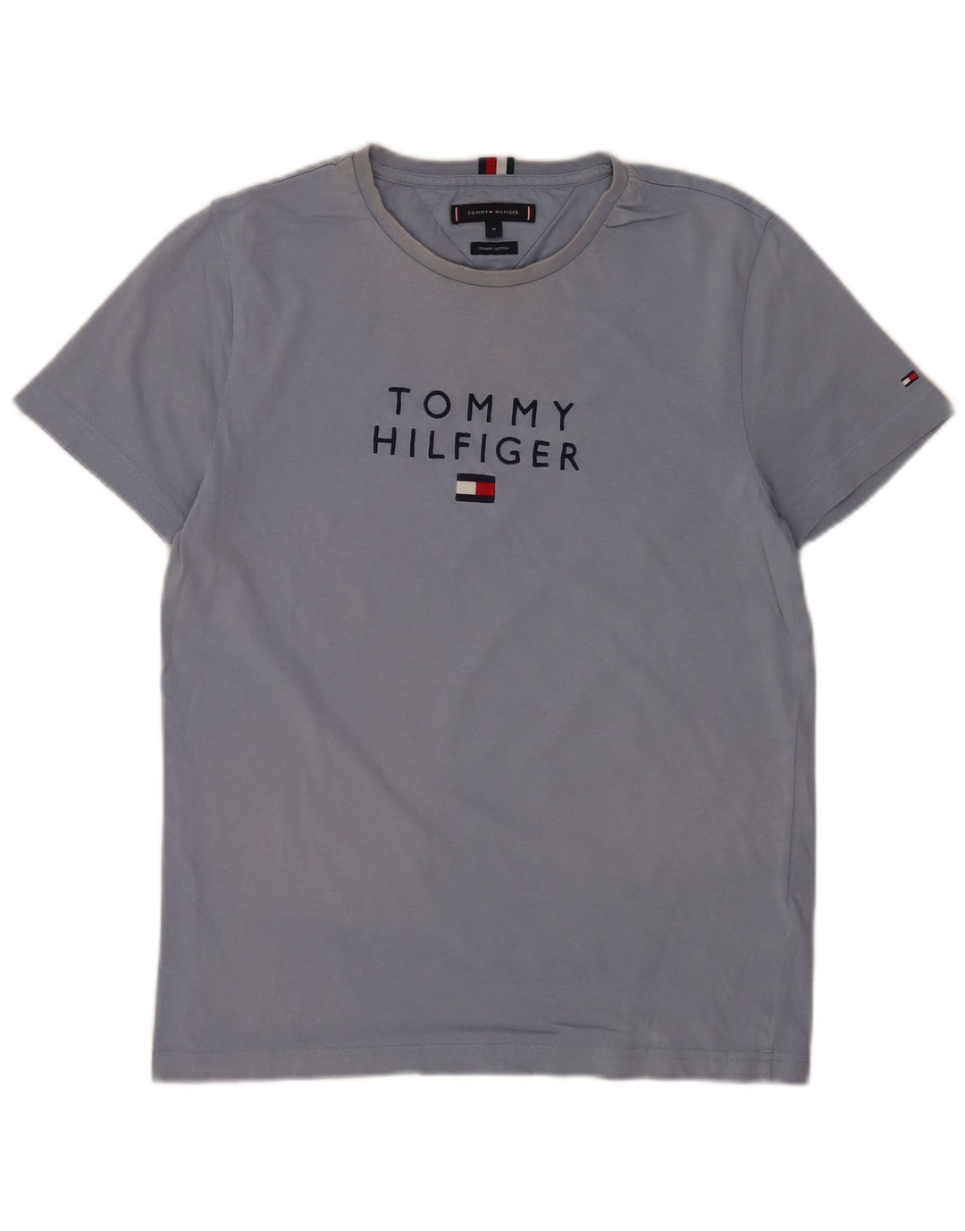 Tommy Hilfiger Herre grafisk T-shirt top mellemblå bomuld