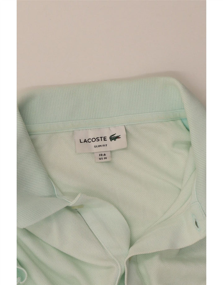 LACOSTE Herre Slim Fit Polo Shirt Størrelse 4 Medium Grøn Bomuld