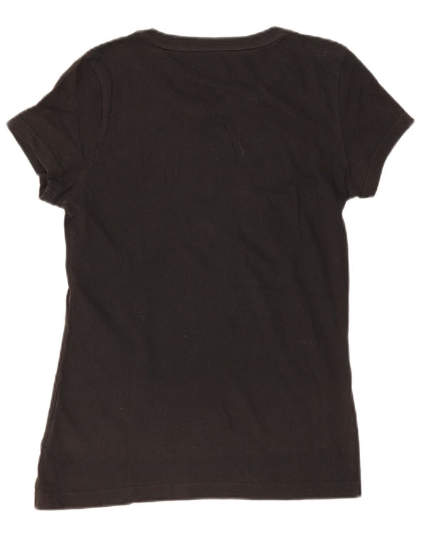 Adidas piger grafisk t-shirt top 14-15 år sort bomuld