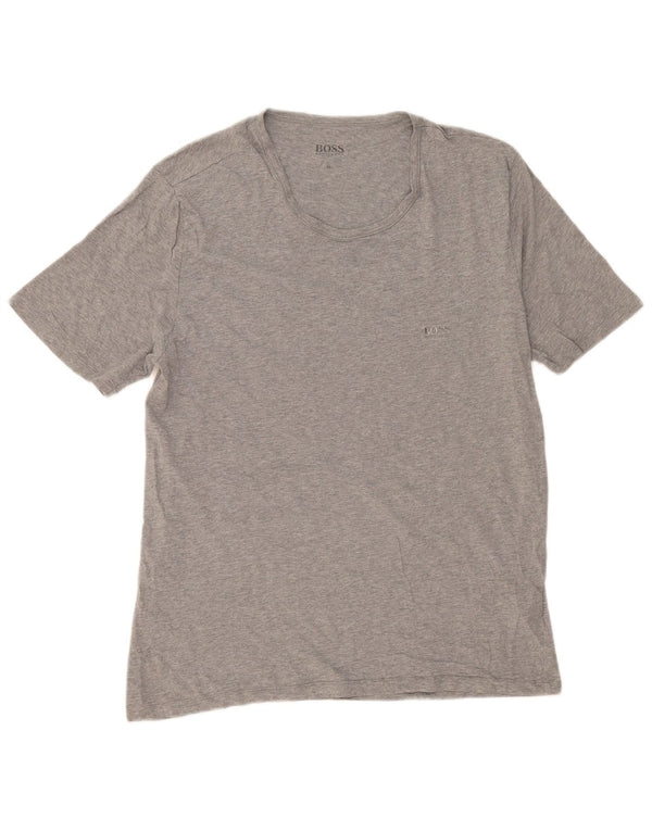 Hugo Boss Herre T-Shirt Top XL Grå Bomuld
