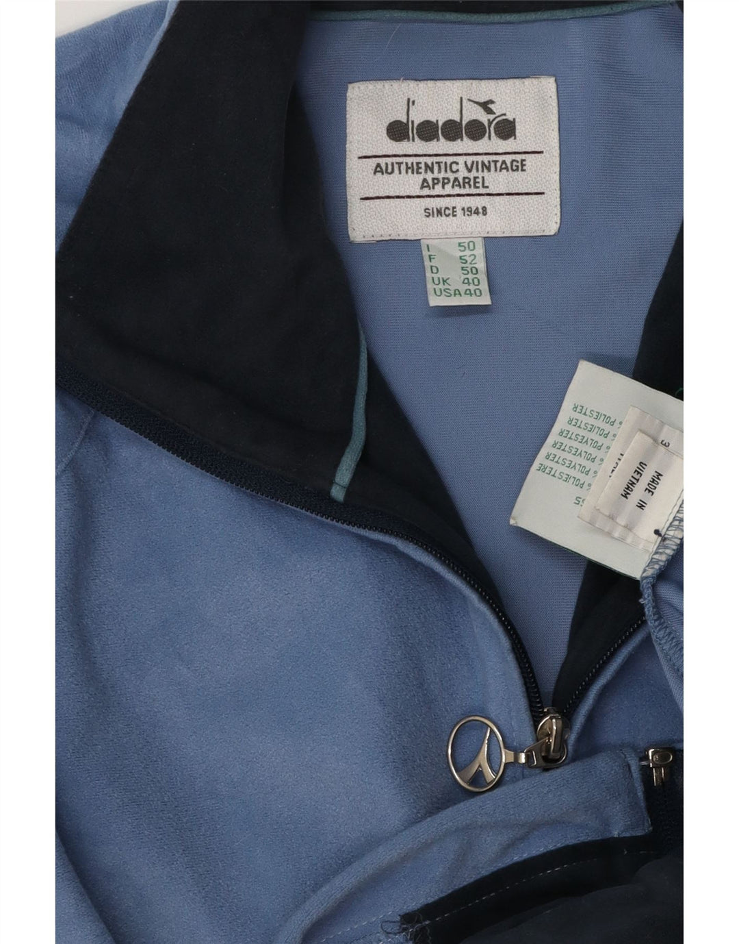 DIADORA Loose Fit træningsdragt topjakke UK 40 Medium Blue Colourblock