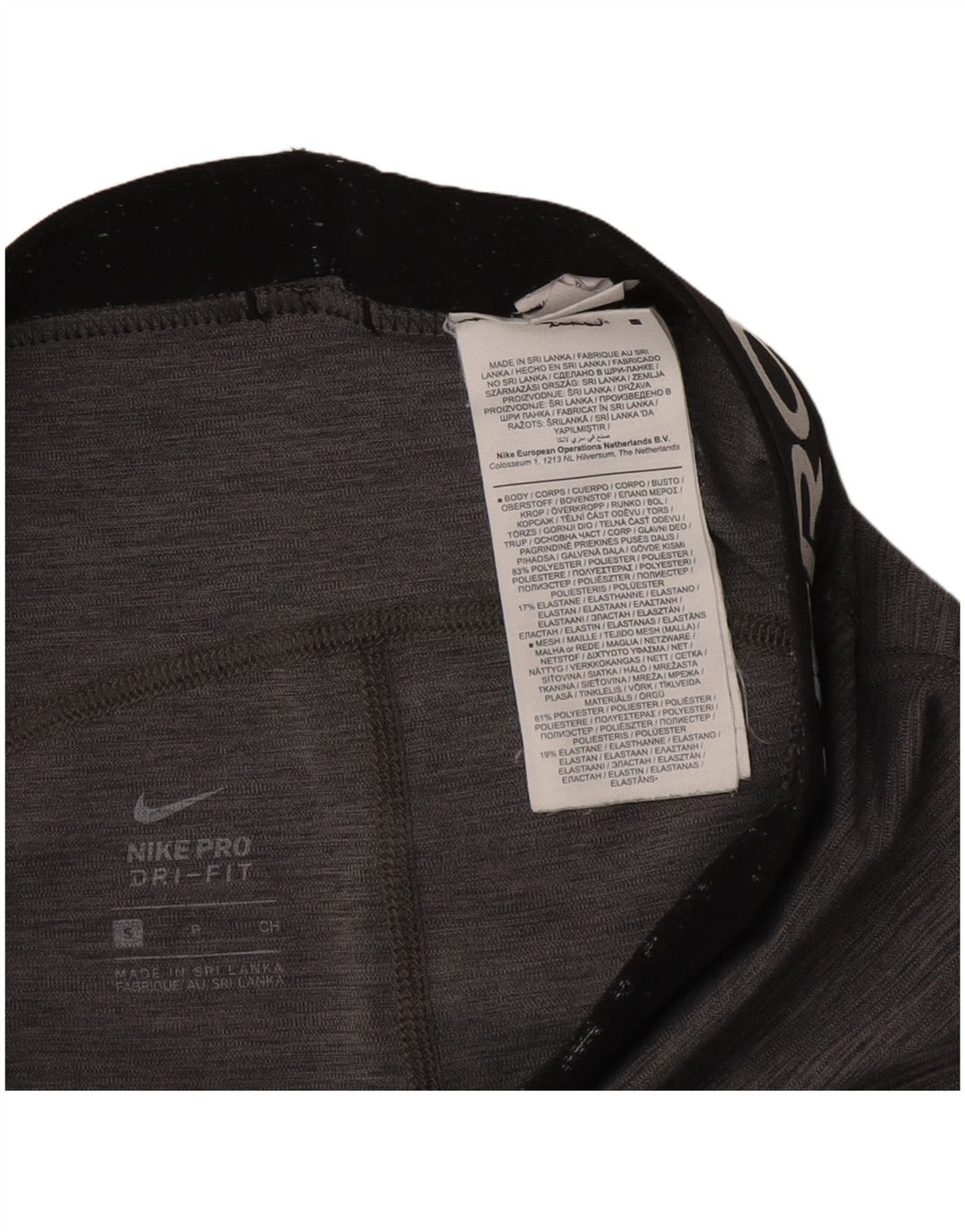 Nike Dame Dri Fit Grafiske Leggings UK 10 Small Grå Flecked Polyester