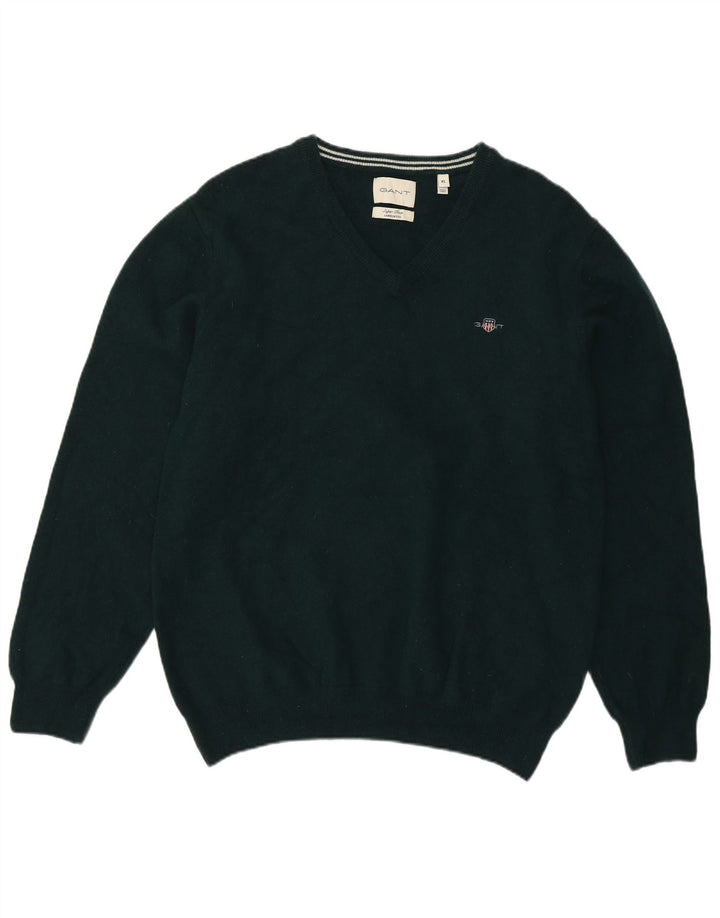 Gant Boys V-hals sweater 15-16 år XL Grøn lammeuld