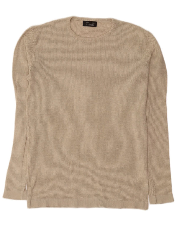 Zara Herre Top Langærmet Medium Beige