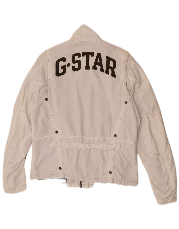 G-Star Herre Graphic Utility Jacket UK 40 Large White Cotton