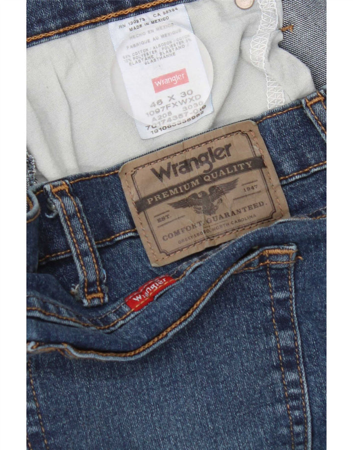 Wrangler Straight Jeans til mænd W46 L30 blå bomuld