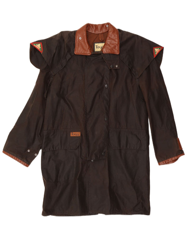 Toggi Womens Vokset Bomuld Overfrakke UK 10 Lille Brun Bomuld