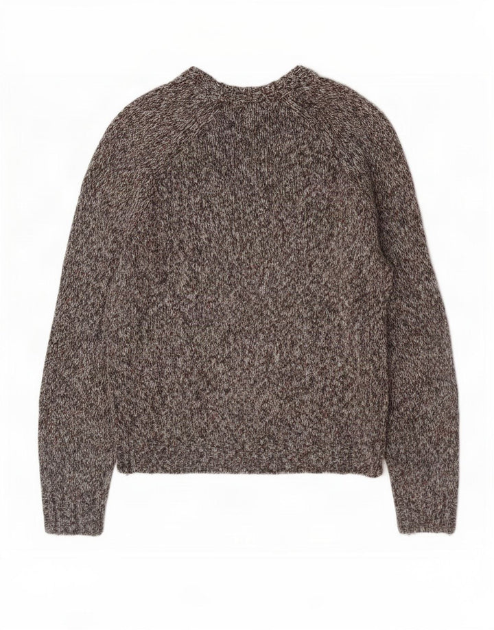Zara Herre Boat Neck Jumper Sweater Stor Grå Flecked