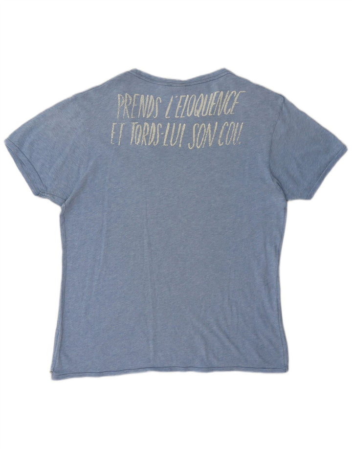 Scotch & Soda Herre grafisk T-shirt Top XL Blå
