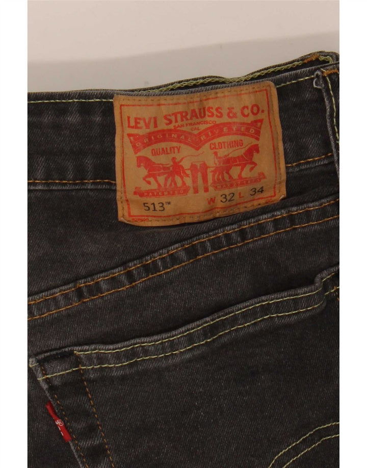 Levi's Herre Slim Straight Jeans W32 L28 Grå Bomuld