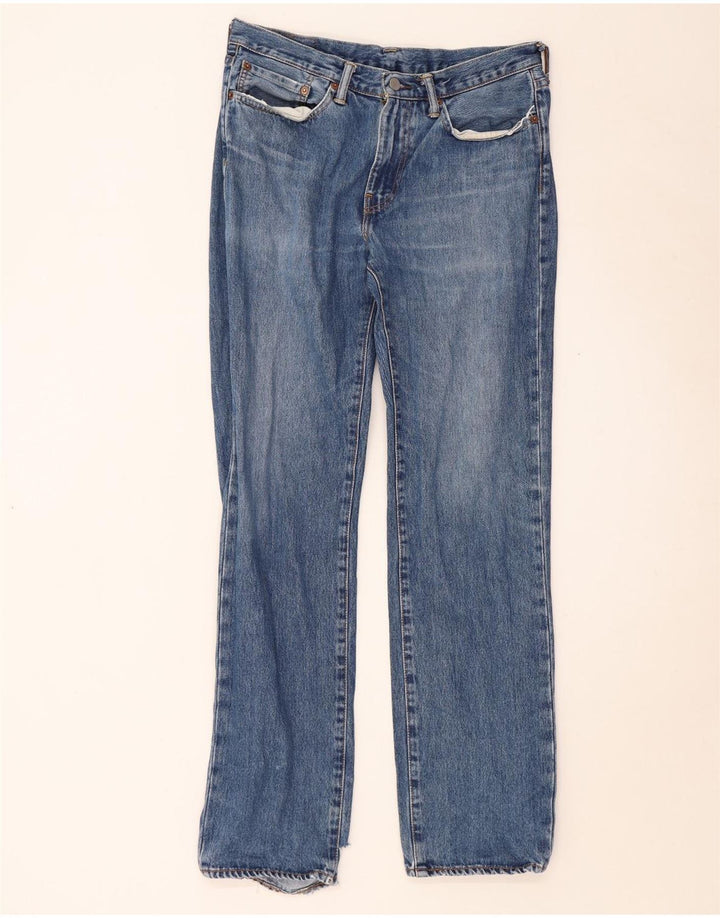 LEVI'S Herre 514 Straight Jeans W34 L34 Blå Bomuld