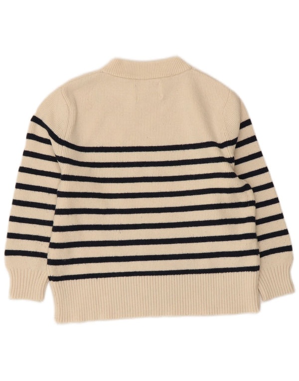 Zara piger sweater med rund hals 6-7 år off hvid stribet