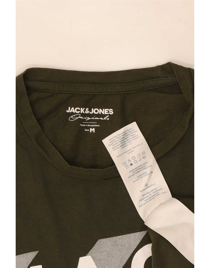 Jack & Jones Herre grafisk T-shirt Top Medium Khaki Bomuld