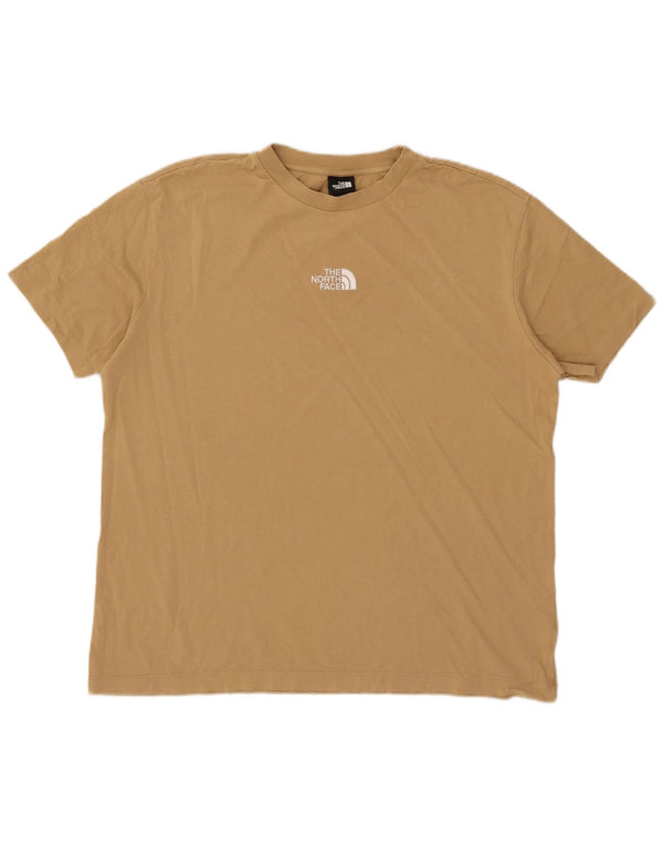 The North Face Dame Loose Fit Grafisk T-Shirt Top UK 14 Medium Khaki