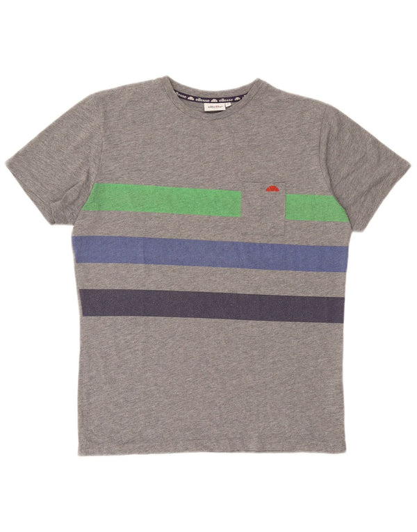 Ellesse Herre T-Shirt Top Medium Grå Colourblock Bomuld