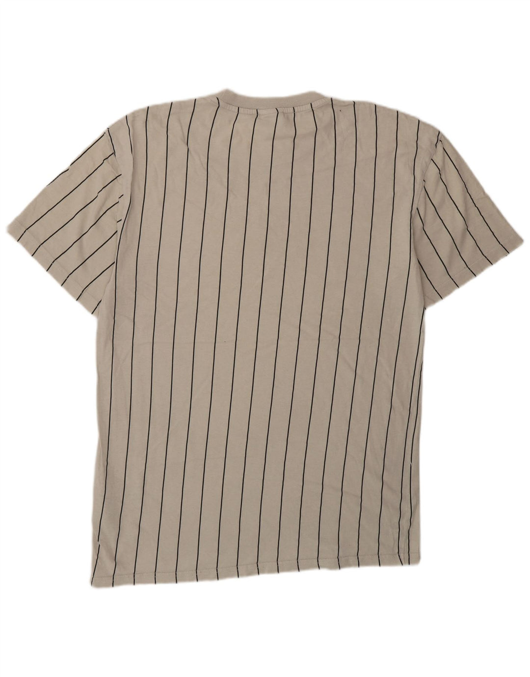 KARL KANI Herre grafisk T-shirt Top Lille beige stribet bomuld