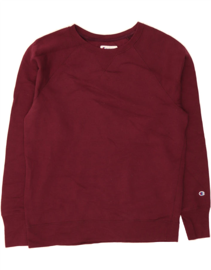 CHAMPION Womens Sweatshirt Jumper UK 16 Large Burgundy Polyester Vintage Champion and Second-Hand Champion from Messina Hembry 