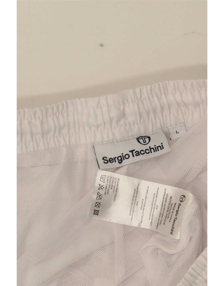Sergio Tacchini Herre træningsdragt Bukser Joggers Large White Polyester