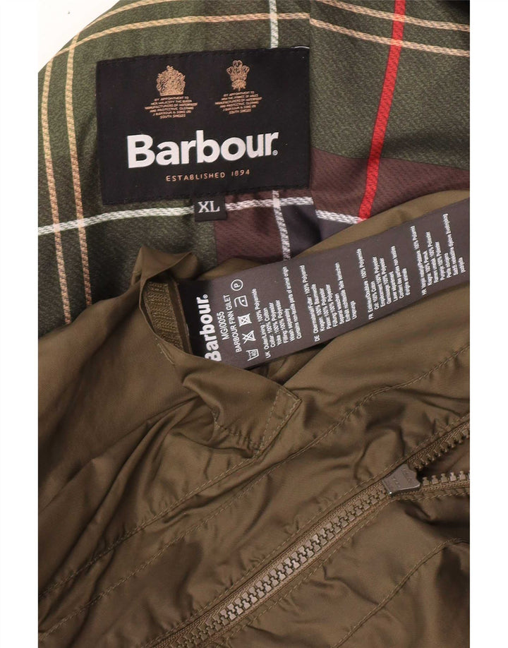 Barbour Herre Quiltet Gilet UK 42 XL Khaki Polyamid