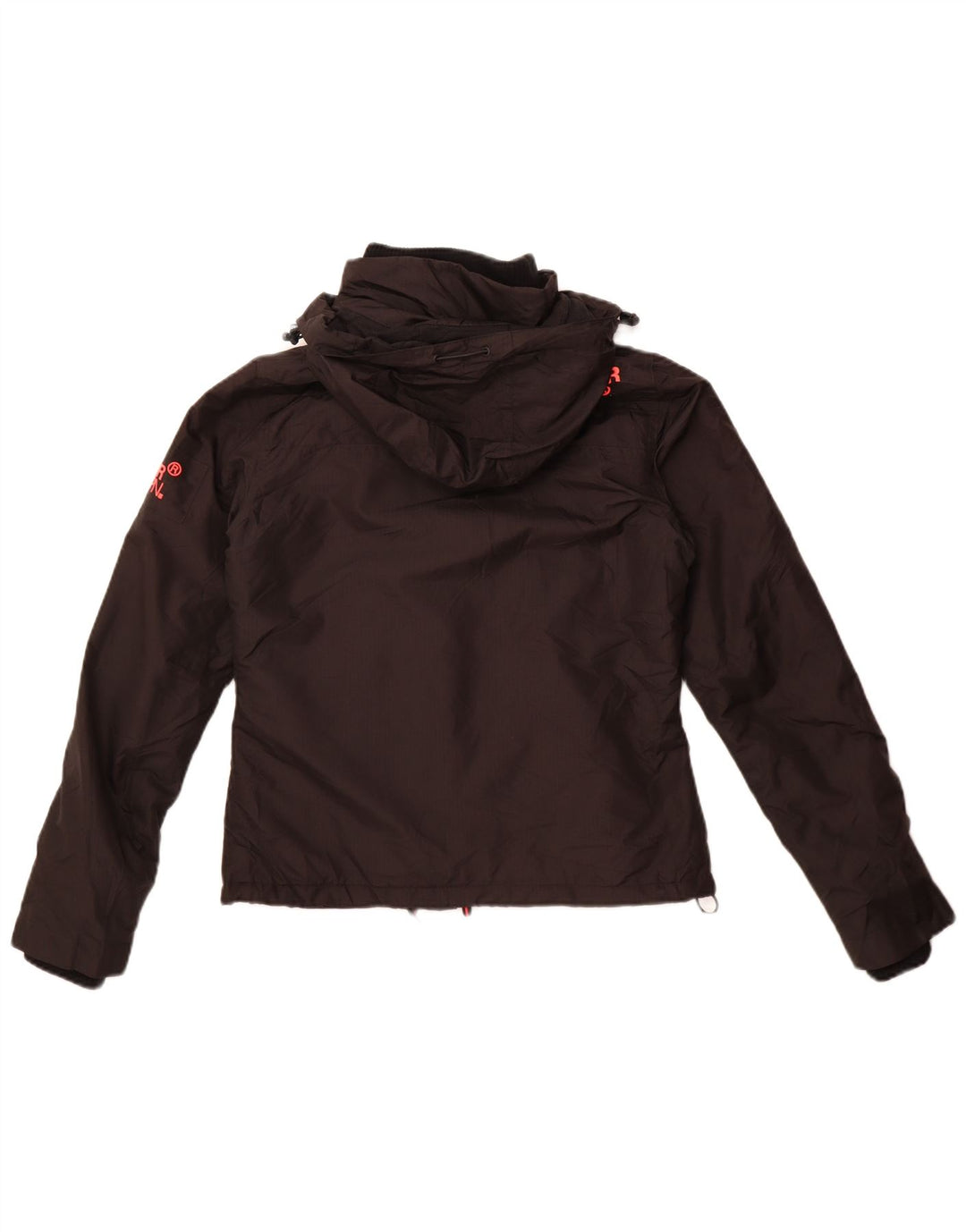 Superdry vindjakke til kvinder med hætte vindjakke UK 10 Small Black