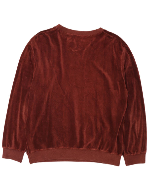 Vintage Herre Top Langærmet Medium Burgundy